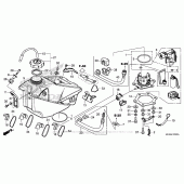 Схема вузла: Паливний бак для Honda CRF450 CRF450R