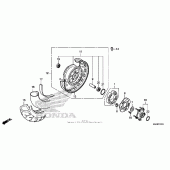 Схема вузла: Заднє колесо 1 для Honda VT750 Shadow Phantom
