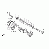 Схема узла: Привод стартера для Honda CB750 Seven Fifty