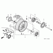 Схема вузла: Заднє колесо для Honda XL1000V Varadero