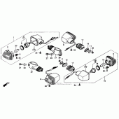 Схема вузла: Поворотники для Honda NT650 Hawk GT