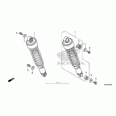Схема узла: Задний амортизатор для Honda CB1100