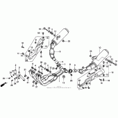 Схема вузла: Вихлопна система для Honda CBR1000 CBR1000F Hurricane