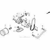 Схема вузла: Масляний насос для Honda VT1100 Shadow ACE