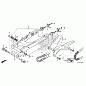 Схема вузла: Задній важіль (Маятник) для Honda CBR250