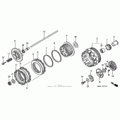 Схема вузла: Зчеплення для Honda VTR1000 Superhawk