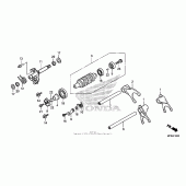 Схема узла: Копирный вал & Вилки & Вал переключения для Honda CB1000 CB1000R