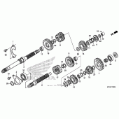 Схема вузла: Трансмісія для Honda GL1800 Gold Wing