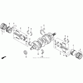 Схема узла: Коленчатый вал для Honda GL1500 Gold Wing Aspencade