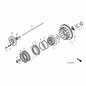 Схема вузла: Зчеплення для Honda CB1000 CB1000F