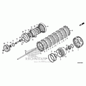 Схема вузла: Зчеплення для Honda GL1800 Gold Wing Valkyrie