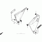 Схема узла: Боковой обтекатель для Honda CB1000 CB1000F