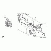 Схема узла: Передний тормозной суппорт для Honda CB600F Hornet S