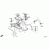 Схема вузла: Паливний бак для Honda NSA700 DN-01
