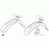 Схема узла: Переднее крыло для Honda CR250