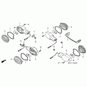 Схема вузла: Поворотники (CBR1000RR4 / 5) для Honda CBR1000 CBR1000RR Fireblade