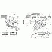 Схема вузла: Інформаційні наклейки для Honda CBR900RR CBR919RR Fireblade