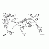 Схема вузла: Жгут проводки / котушка запалювання для Honda XR400