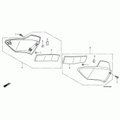 Схема вузла: Бічний обтічник для Honda CBF1000