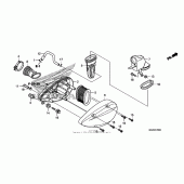 Схема узла: Воздушный фильтр для Honda VT750 Shadow RS