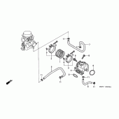 Схема вузла: Всмоктуючий колектор для Honda VT600 Shadow VLX