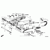 Схема вузла: Задній важіль (Маятник) для Honda CRF250 CRF250R
