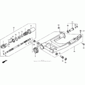 Схема узла: Задний рычаг (Маятник) для Honda ST1100 Pan-European