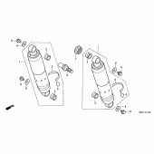 Схема узла: Задняя подвеска для Honda VT750 Shadow A.C.E.