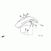 Схема вузла: Переднє крило для Honda CBF500