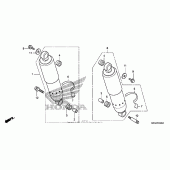Схема вузла: Задній амортизатор для Honda VT750 Shadow Aero