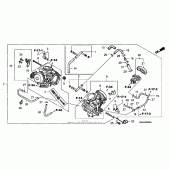 Схема узла: Карбюратор для Honda VT1100 Shadow Spirit