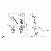 Схема вузла: Передній гальмівний циліндр для Honda VFR800 Interceptor