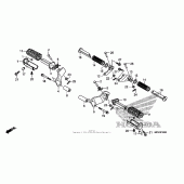 Схема вузла: Підніжки для Honda VT1300 Sabre