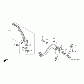 Схема вузла: Pedal / kick starter arm для Honda CRF250 CRF250X
