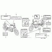 Схема вузла: Інформаційні наклейки для Honda VT1100 Shadow Spirit