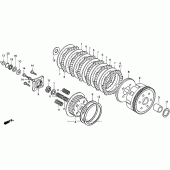 Схема вузла: Зчеплення для Honda CMX250 Rebel