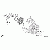 Схема узла: Заднее колесо для Honda GL1800 Gold Wing