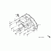 Схема узла: Правая крышка картера для Honda VFR800 VFR