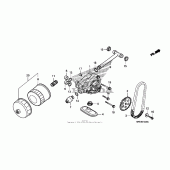 Схема узла: Масляный насос для Honda VT750 Shadow Spirit