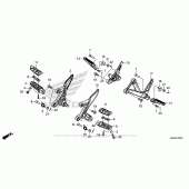 Схема вузла: Підніжки для Honda CBR500 CBR500R
