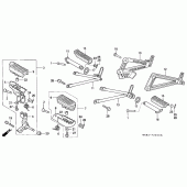 Схема вузла: Підніжки для Honda NX650 Dominator