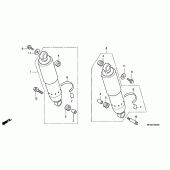 Схема узла: Задняя подвеска для Honda VT750 Shadow Aero