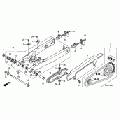 Схема вузла: Задній важіль (Маятник) для Honda CBF600