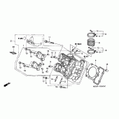 Схема вузла: Головка циліндра (fr.) Для Honda VTR1000 Superhawk