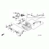 Схема вузла: Water hose connection для Honda XL125 Varadero