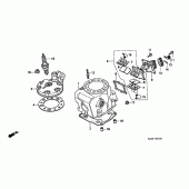 Схема узла: Головка цилиндра для Honda CR250