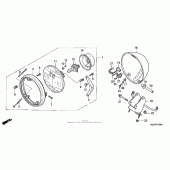 Схема узла: Фара для Honda VF750 Magna Deluxe