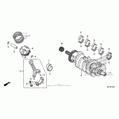Схема узла: Коленчатый вал & Поршень для Honda CBR600 CBR600RR