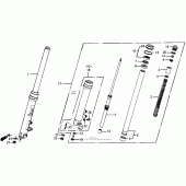 Схема узла: Вилка передней оси для Honda CB1000 CB1000F