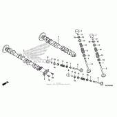 Схема узла: Распредвал & Клапан для Honda CBR600